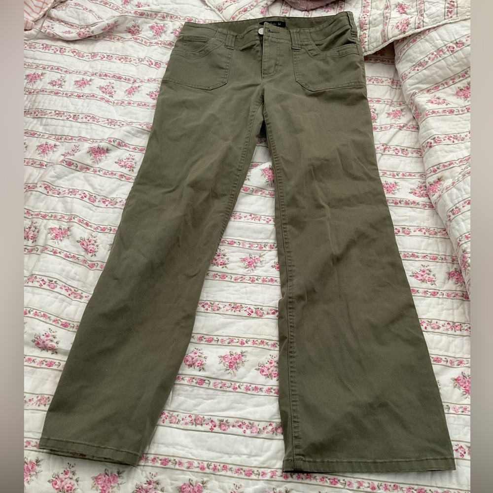 Army Green Flare Pants